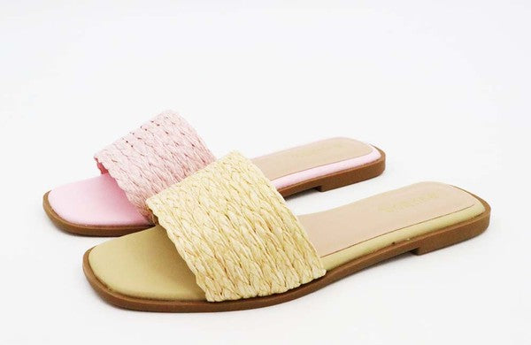 Raffia Summer Flat Slip On