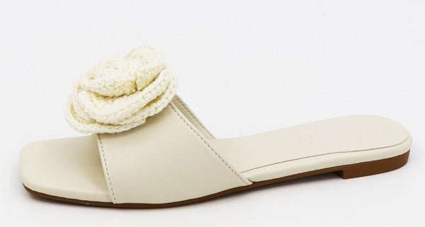 Floral knitted design sandal 18B