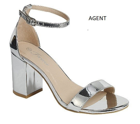 Chunky Heel Sandal with ankel Strap A18