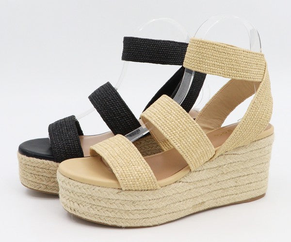 Woven Strap Espadrille Wedge Sandal 12A