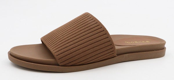 Stretch Woven Upper Slip On Sandal