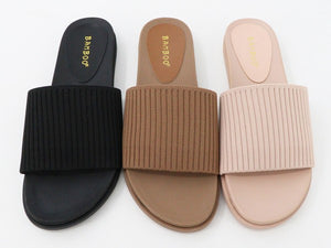 Stretch Woven Upper Slip On Sandal