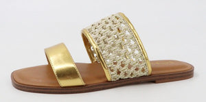 Flat Sandal with Straw design 18C