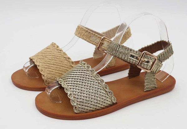 Flat Sandal with Ankle Strap 18B
