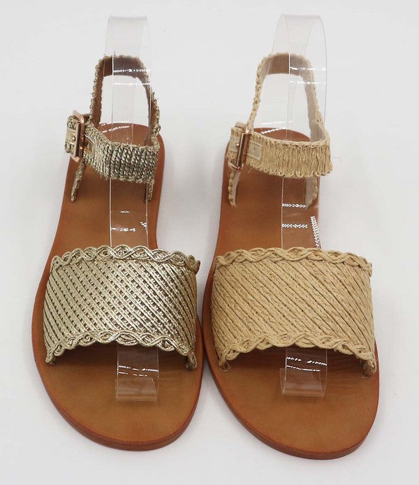 Flat Sandal with Ankle Strap 18A
