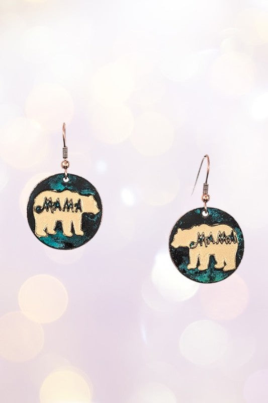 MAMA BEAR DANGLE EARRING