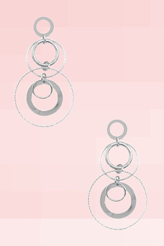 Multi Ring Drop Earring