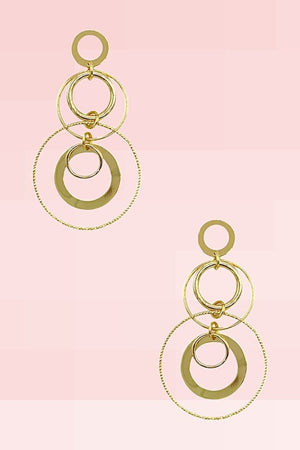 Multi Ring Drop Earring