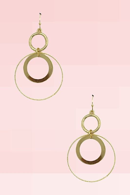 Drop Circle Dangle Earring