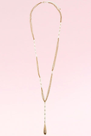 Water Pearl Multi Chain Long Necklace