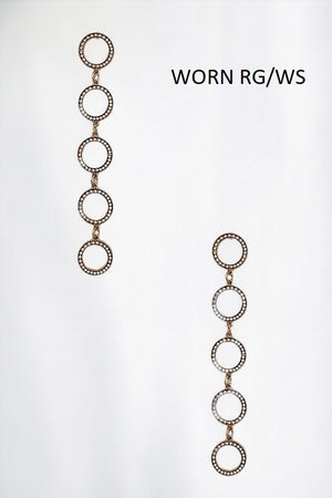 Circle Link Bead Drop Earring