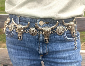 WESTEN STEERHEAD CONCHO MIX BELT