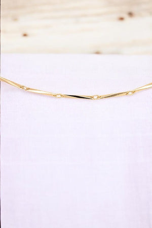 TWIST METAL LINK CHOKER NECKLACE SET