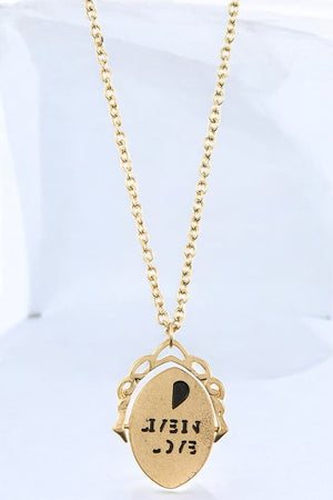 Oval Shaped Pendant Necklace