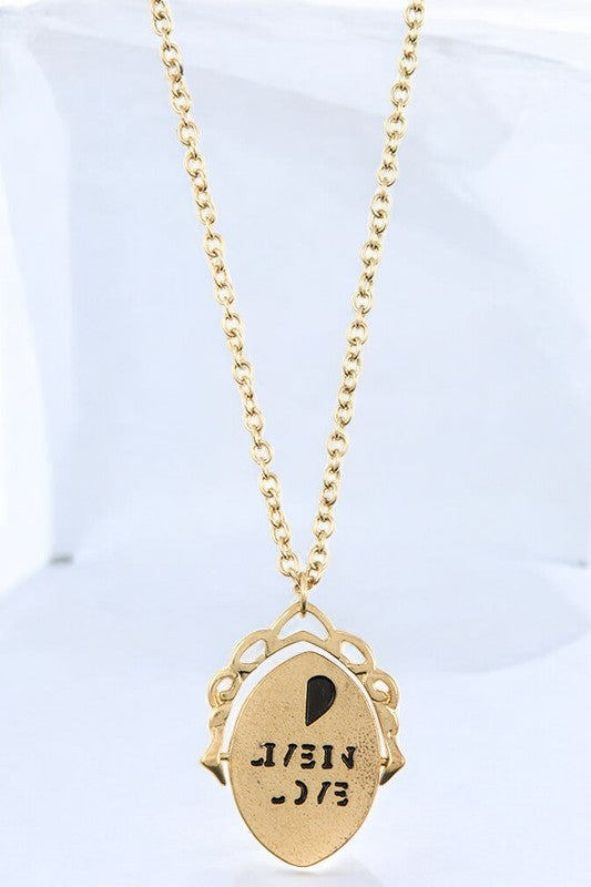 Oval Shaped Pendant Necklace