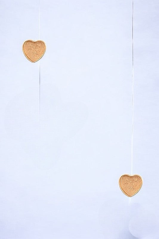 DRUZY HEART POST EARRING