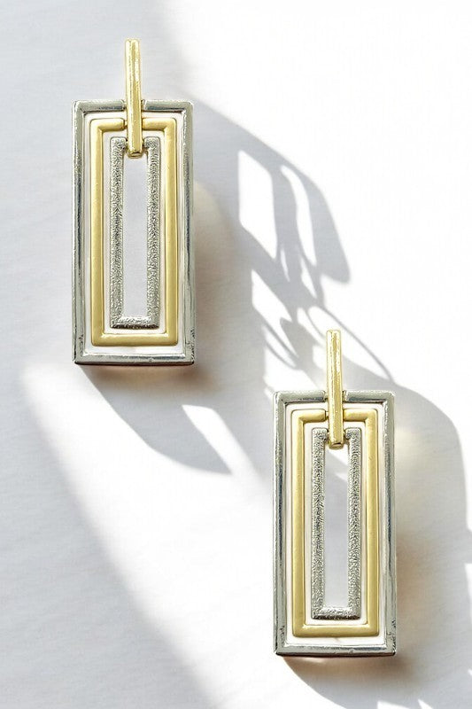 Multi Rectangle Drop Earring