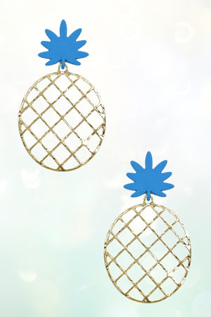 PINEAPPLE CUT OUT DANGLE EARRING