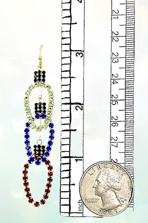 CHRISTMAS LIGHT LINK DANGLE EARRING