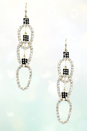 CHRISTMAS LIGHT LINK DANGLE EARRING