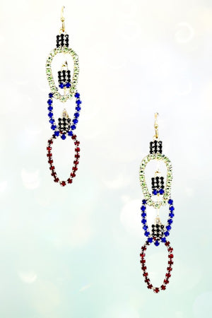 CHRISTMAS LIGHT LINK DANGLE EARRING