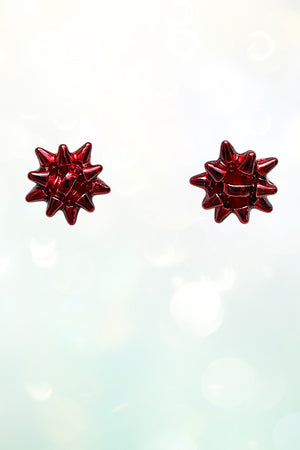 CANDY CANE STAR POST 3 PAIR EARRING SET