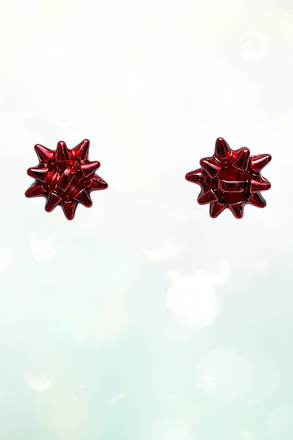 CANDY CANE STAR POST 3 PAIR EARRING SET