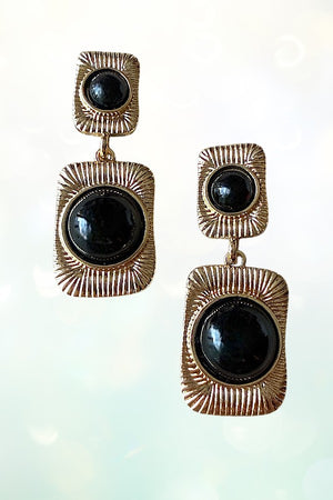 DOUBLE PEARL FRAMED DROP EARRING