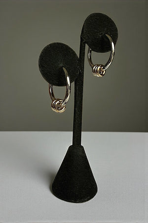 STAINLESS STEEL RINGS DANGLE HOOP EARRING