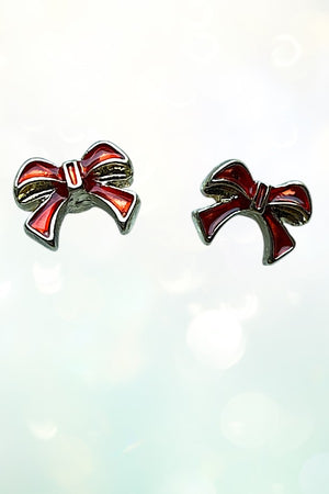 PEARL ACCENT CHRISTMAS TREE EARRING SET