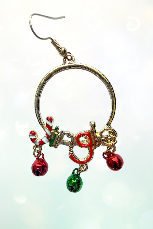 JINGLE BELLS DANGLE EARRING