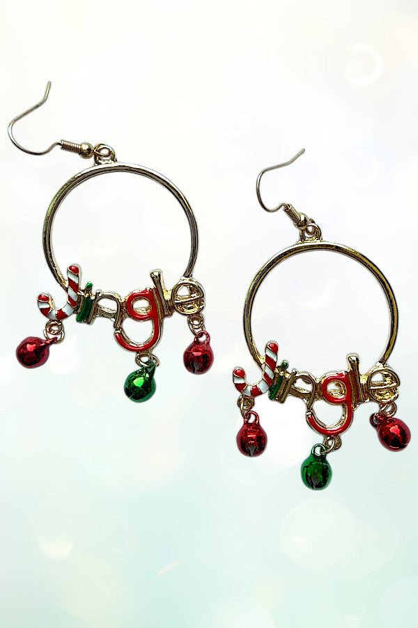 JINGLE BELLS DANGLE EARRING