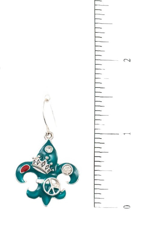 Fleur De Lis Drop Earring