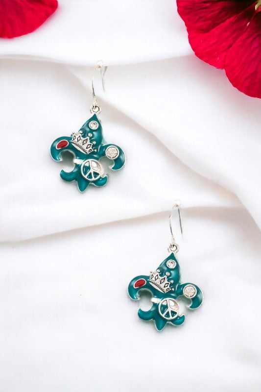 Fleur De Lis Drop Earring