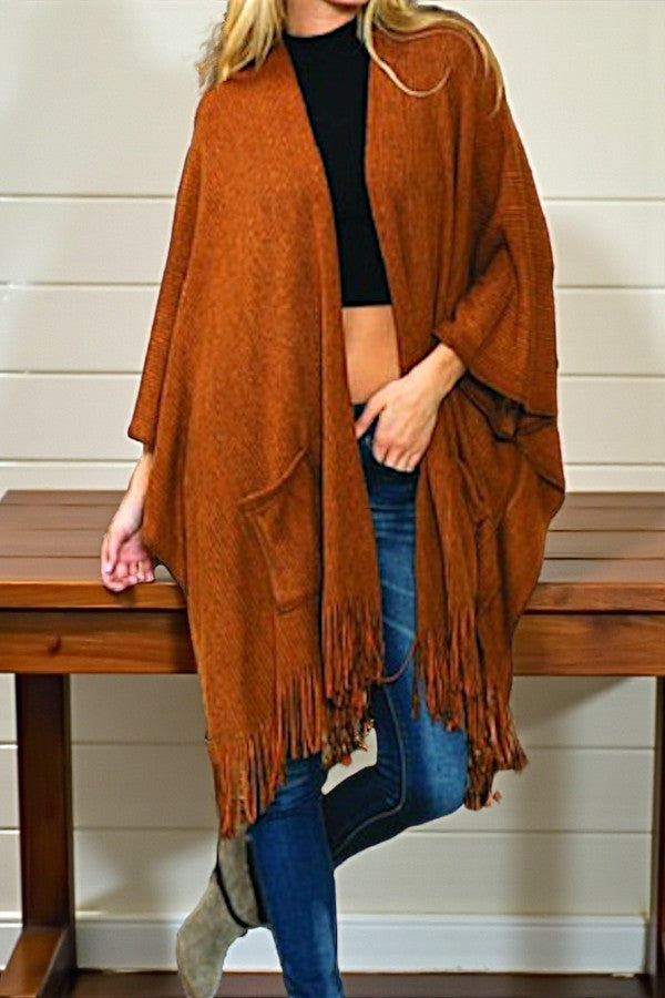 HARLOW FASHION RUANA WITH POCKETS