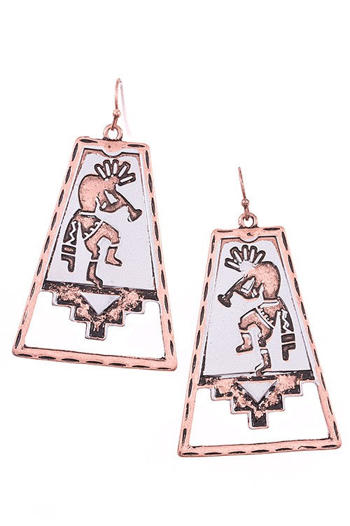 Kokopelli Tribal Dangle Earring