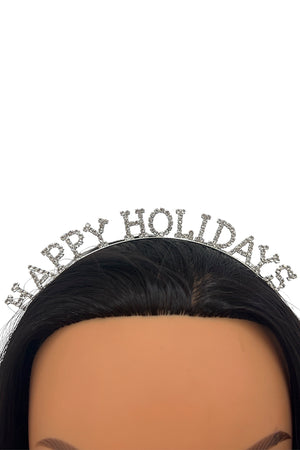 HAPPY HOLIDAY Rhinestone Pave Headband