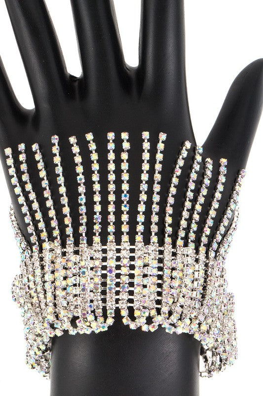 Fringe Rhinestone Pave Bracelet