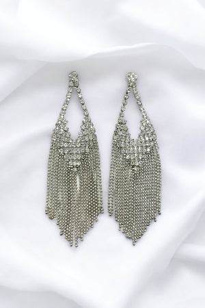 Ball Bead Chain Fringe Dangle Earring