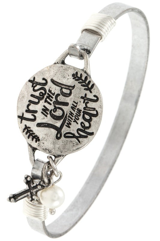 TURST IN THE LORD-ETCHED BANGLE BRACELET