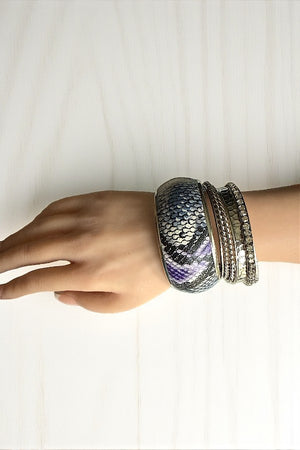 SNAKE PATTERN MULTI BANGLE BRACELET