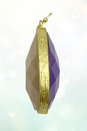 Dual Colored Teardrop Faceted Dangle Earring