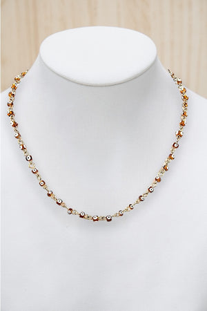 EVIL EYE BEAD LINK COLLAR NECKLACE