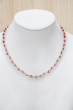EVIL EYE BEAD LINK COLLAR NECKLACE