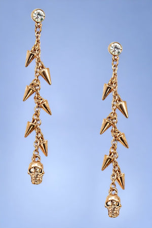 Cone Skull Drop Earring