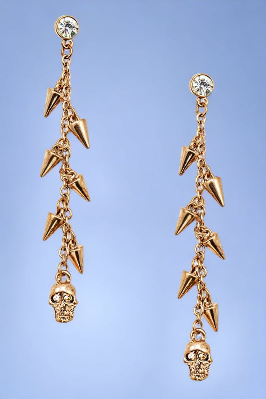 Cone Skull Drop Earring