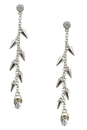 Cone Skull Drop Earring