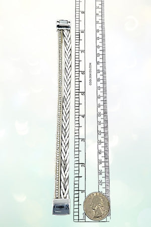 BRAIDED STUD ACCENT BRACELET