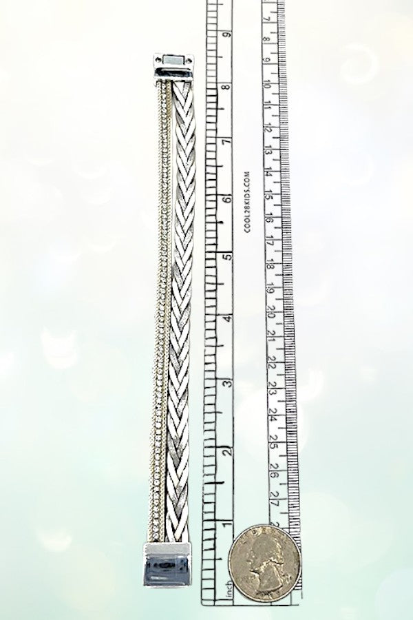 BRAIDED STUD ACCENT BRACELET