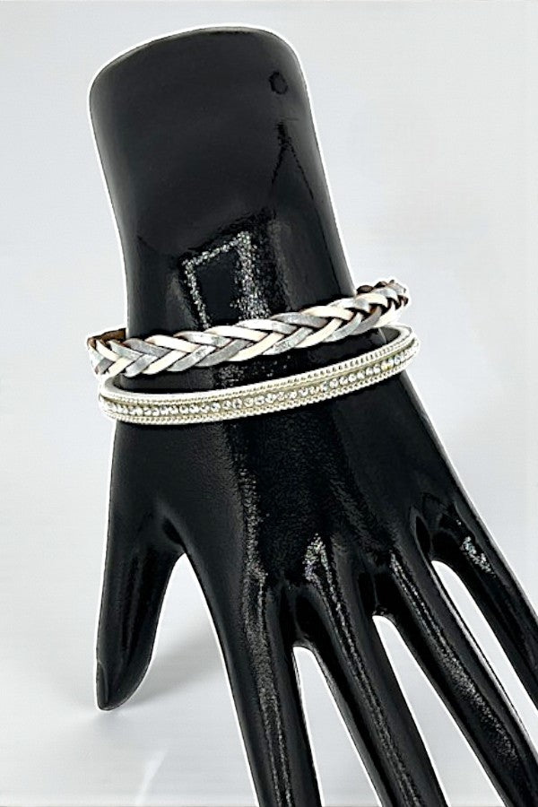 BRAIDED STUD ACCENT BRACELET